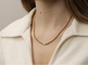 Collares de moda de acero inoxidable dorado CE K collar de cadena de bolas 3d de amor de lujo