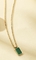 Vintage 18k acero inoxidable moda collares cuadrado verde piedra colgante collar