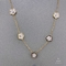 Conjunto de joyas de acero inoxidable de compromiso CE collar de ciruela fritillary blanco