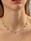 Collares de turquesa en capas de joyería de oro CZ de acero inoxidable para mujeres y niñas