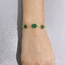 marca de diseñador independiente pulsera redonda de concha verde Cadena de mano de acero inoxidable