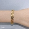 Abra las pulseras ajustables inoxidables del diseñador de las mujeres Brazalete de la hoja de oro 18k para la señora