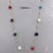 Conjunto de collar de cadena de cuentas de colores de marca única, joyería, brazalete de acero inoxidable