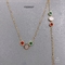 Conjunto de joyas de collar de concha tricolor de acero inoxidable de marca de lujo pulsera simple
