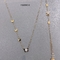 Conjunto de joyas de acero inoxidable dorado con collar de cadena de mariposa de diamantes de imitación de marca de lujo