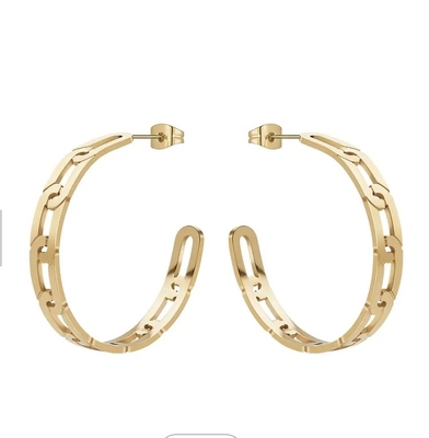 el oro 14K plateó los pendientes gruesos del aro embala la joyería del aro de Chunky Hoops Set Hypoallergenic Small