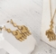 Los sistemas de la joyería del oro de Sanfenly para el oro de las muchachas de las mujeres acodaron la joyería del oro de los anillos del nudillo de las pulseras de cadena de los collares