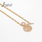 Collares de regalo de cumpleaños de moda OT cadena de eslabones infinitos de cobre chapado en oro Aries