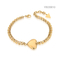 Niche Luxury Brand Jewelry Pulsera en forma de corazón de oro de 24 k Regalo del día de San Valentín
