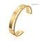 Brazalete de oro de 18 quilates con material de anillo doble de diseñador exclusivo