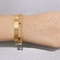 Brazalete de oro de 18 quilates con material de anillo doble de diseñador exclusivo