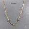 Collar de cadena de hueso de serpiente inoxidable Collar de diamantes de imitación de corazón chapado en oro de 18 k