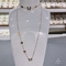 Conjunto de joyas de acero inoxidable dorado con collar de cadena de mariposa de diamantes de imitación de marca de lujo