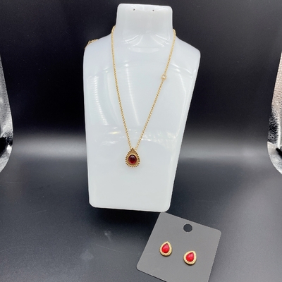 2024 Nuevos juegos de joyería de acero inoxidable impermeable de moda, oro 18K, regalo de lujo, al por mayor