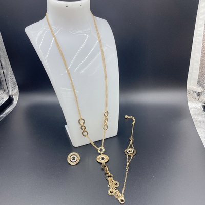 2024 Nuevos juegos de joyería de acero inoxidable impermeable de moda, oro 18K, regalo de lujo, al por mayor